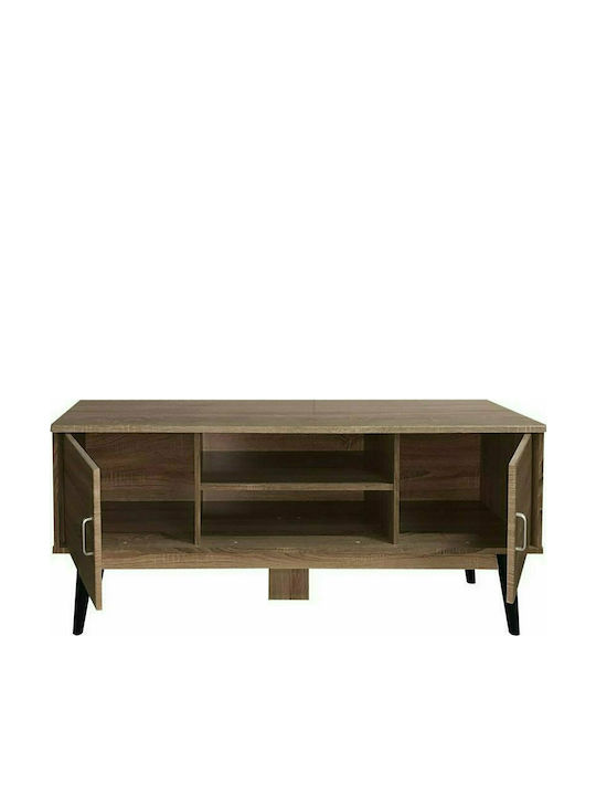 TV Stand Wooden Brown L140xW38xH50cm