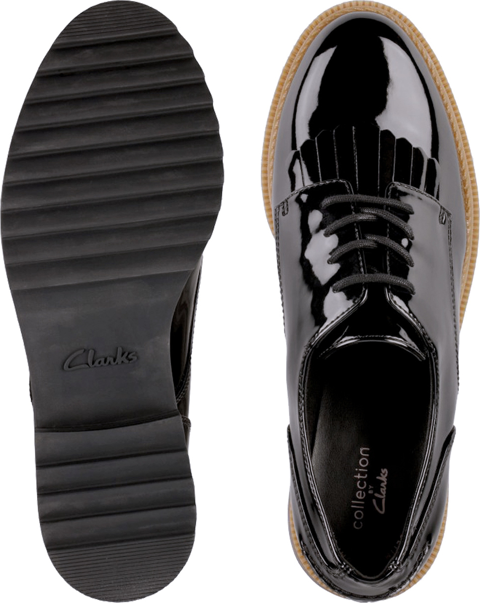 clarks griffin mabel black leather