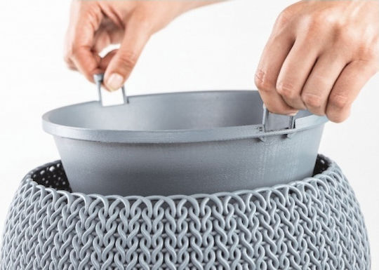 Keter Topf Runder Topf Kunststoff Gray 28x28x18cm.