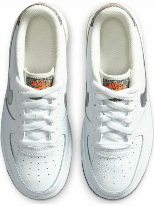 Air Force 1 Air Force 1 Kids Sneakers White / Metallic Silver / Light Smoke Grey / Laser Orange