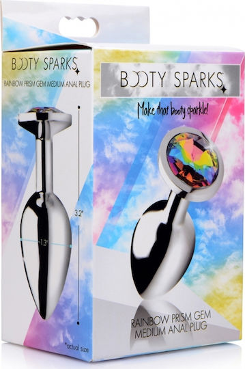Booty Sparks Rainbow Anal Plug Mittel Mittel Silber