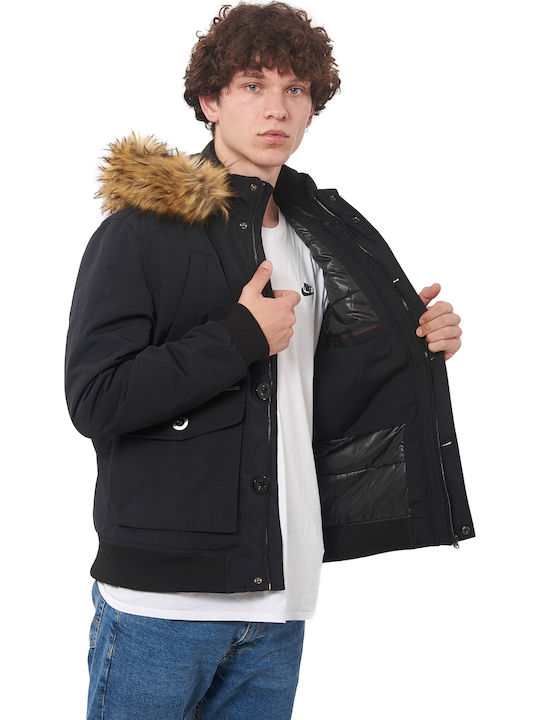 Aris Geci Barbati Iarnă Parka Negru