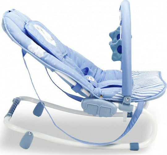 Asalvo Χειροκίνητο Relax Μωρού Baby Bouncer Bunny Light Blue για Παιδί έως 9kg