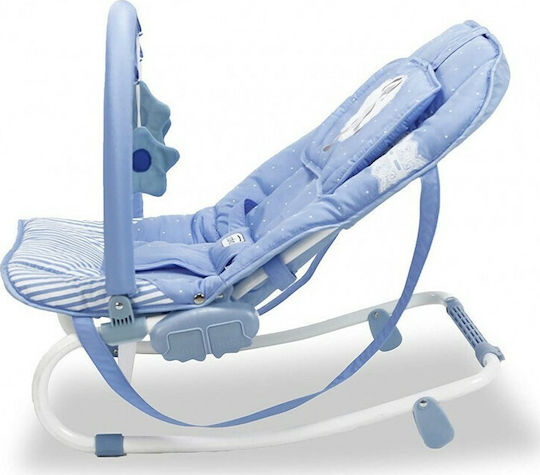Asalvo Χειροκίνητο Relax Μωρού Baby Bouncer Bunny Light Blue για Παιδί έως 9kg