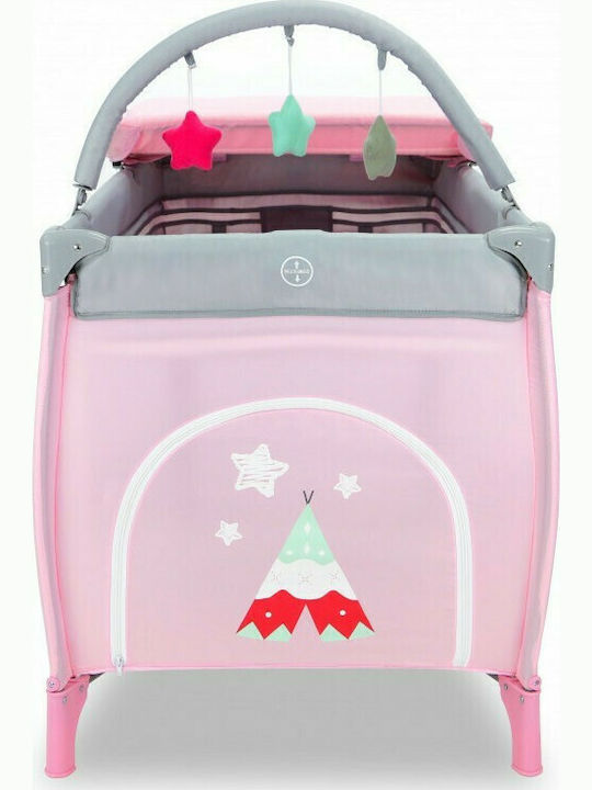 Asalvo Complete Rabbit Laufstall 2 Ebenen mit Wickeltisch Rosa 125x77cm