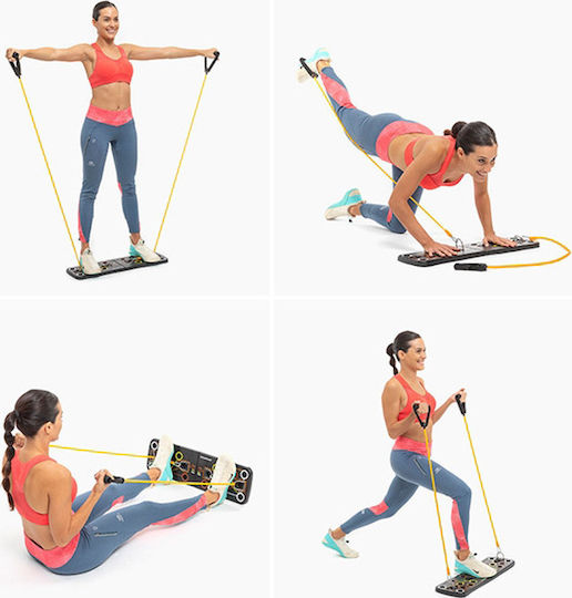 InnovaGoods Σετ Γυμναστικής Pulsher Σανίδα Push Ups με Λάστιχα Αντίστασης & Οδηγό Ασκήσεων