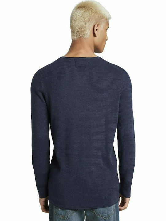 Tom Tailor Men's Long Sleeve Sweater Navy Blue 1016090-13684