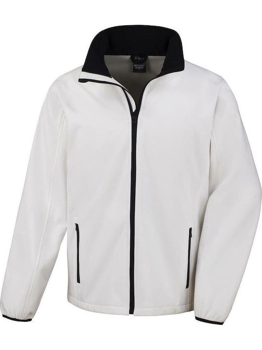 De Iarnă Jachetă Softshell Impermeabilă și Rezistentă la Vânt Alb