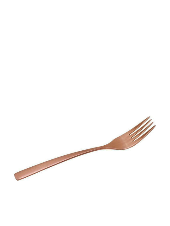 Cryspo Trio Inox Fruit/Dessert Fork Set Rose Gold Matt Durable 14cm 6pcs