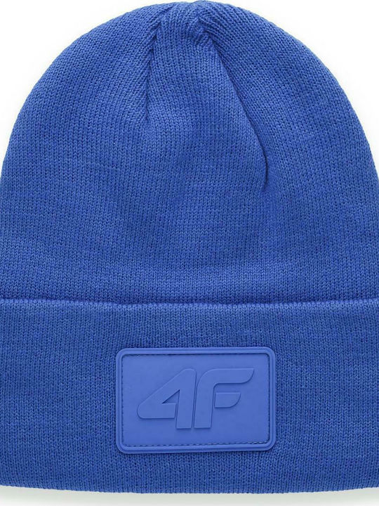 4F Beanie Γυναικείος Σκούφος Πλεκτός σε Μπλε χρώμα