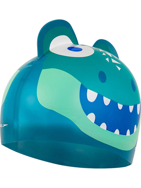 Speedo Printed Character Corey Croc Σκουφάκι Κολύμβησης Παιδικό από Σιλικόνη Πράσινο