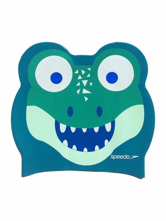 Speedo Printed Character Corey Croc Schwimmkappe Kinder Grün