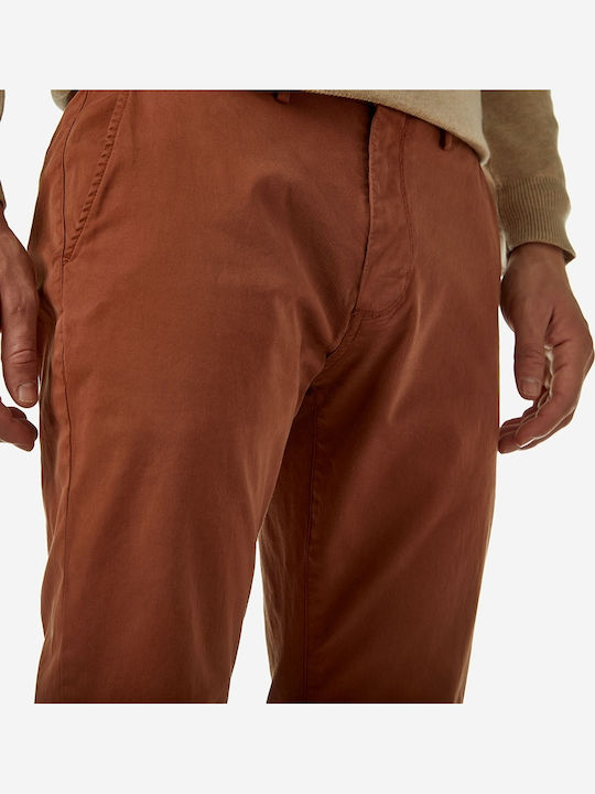 Pantaloni Chino cu Croială Slim Coniac