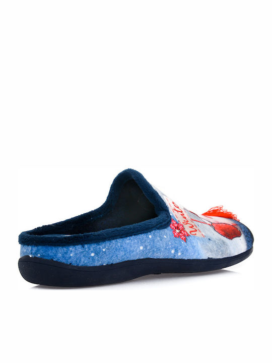 Sabino Women's Slipper In Navy Blue Colour