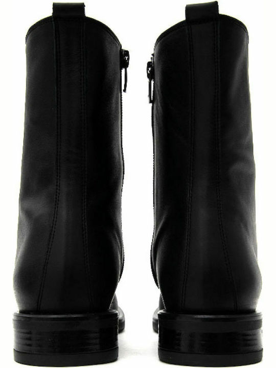 Leather Women's Ankle Boots Black