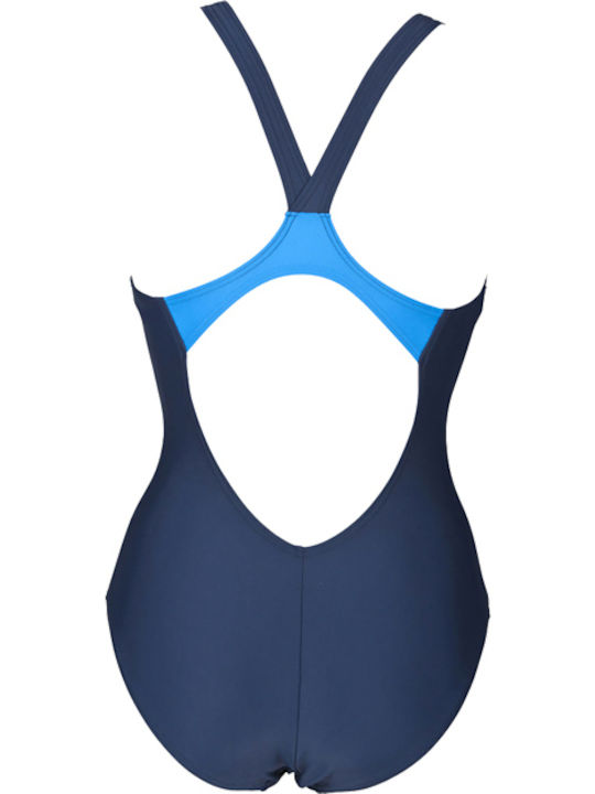 Arena Wide Strap Racerback Activewear Swimsuit Flow Blue