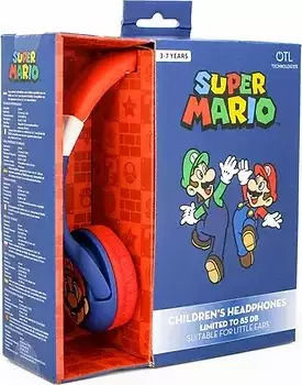 OTL Super Mario Жични On Ear Слушалки Сини
