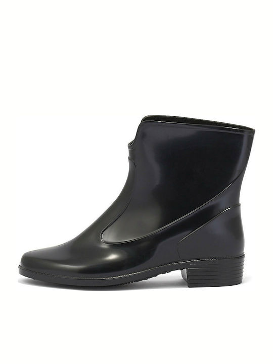 Buffalo Shoes 17076-3 Κοντές Γυναικείες Γαλότσες Μαύρες