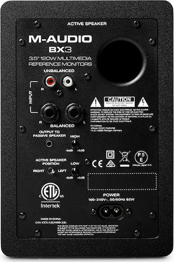 M-Audio BX3 Boxe Studio Monitor 3.5" 50W (Pereche) Negre