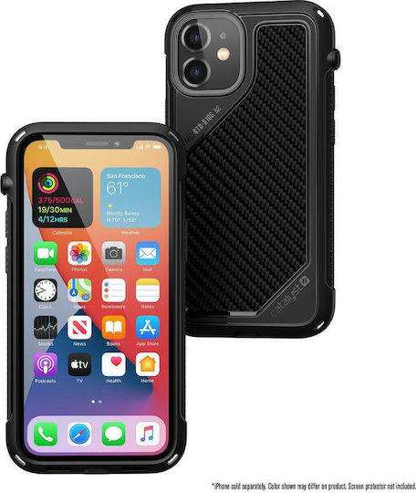 Catalyst Vibe Задна корица Пластмаса 1.2мм с Каишка Черен (iPhone 12 mini)