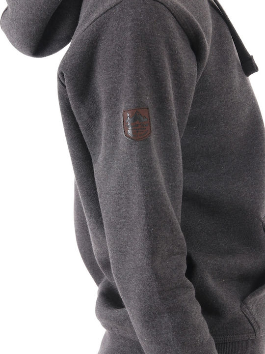 Damen Sweatshirtjacke Kapuzen Schwarz