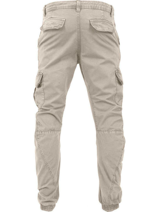 Ανδρικό Παντελόνι Cargo Regular Fit Μπεζ