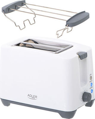 Adler Toaster 2 Slots 1000W White