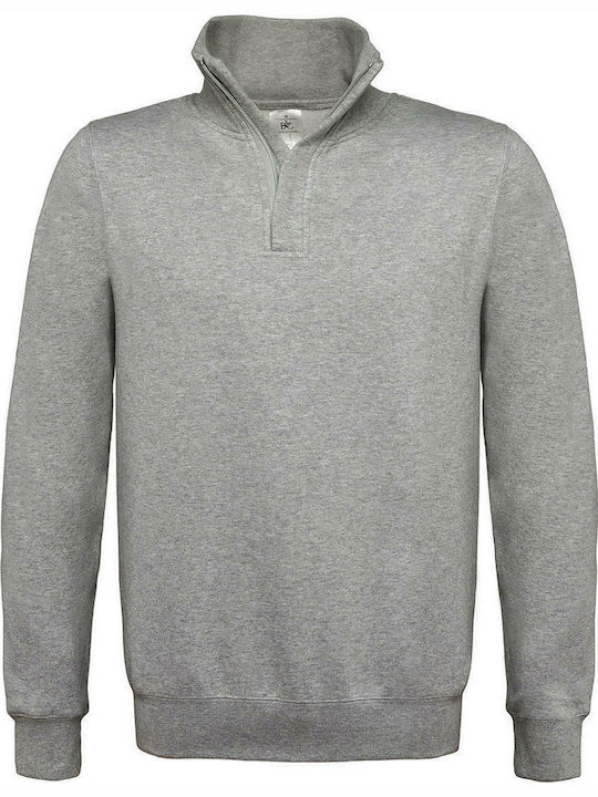 B&C ID.004 Men's Long Sleeve Promotional Sweatshirt Gray