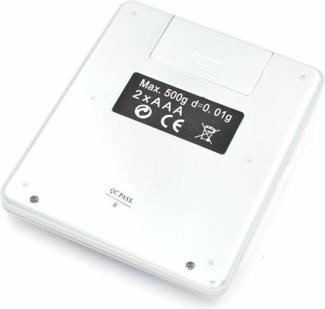 Electronic Commercial Precision Scale with Weighing Capacity 0.5kg and Accuracy 0.01gr