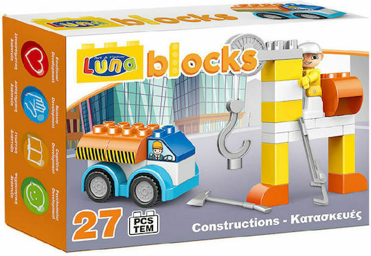 Luna Building Blocks Vehicles for 3+ Years 14 Pieces (Various Designs) 1pc