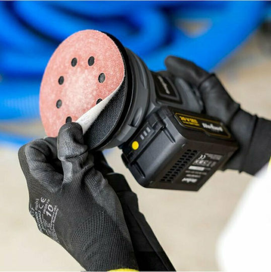Rebel RB-1059 Solo Battery Powered Eccentric Sander 125mm Battery 20V with Speed Control and with Suction System RB-1059