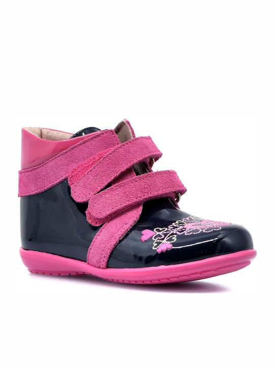 PAPISTAS KIDS BOOTS FOR GIRL BLUE SYNTHETIC WITH LEATHER LINING