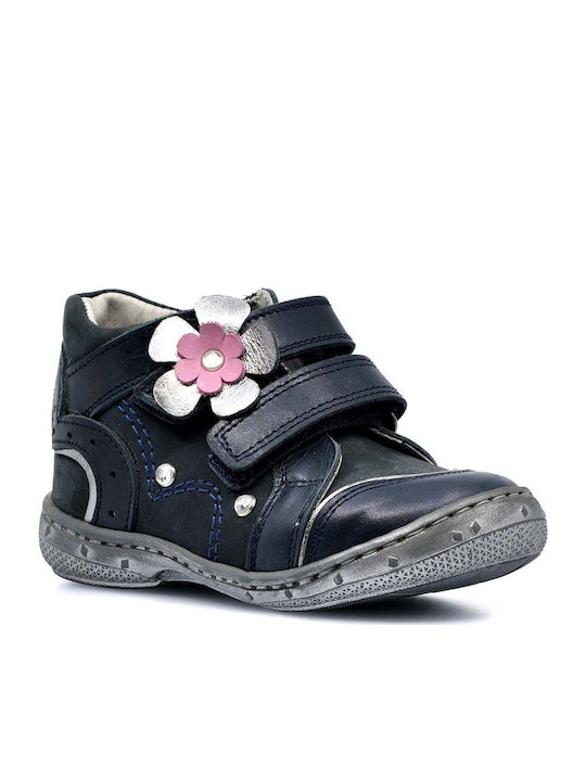 PRIMI PASSI BOOTS FOR GIRL BEBE BLUE LEATHER