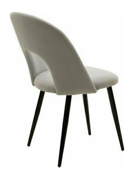 Jonah Dining Room Velvet Chair Grey 55x57x85cm