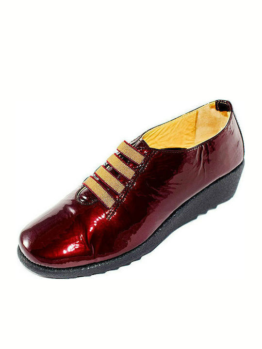 Anatomic Women's Slip-On Leather Burgundy Patent