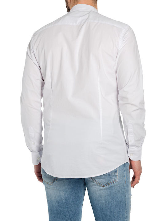 Tresor Men's Shirt Long Sleeve Cotton White