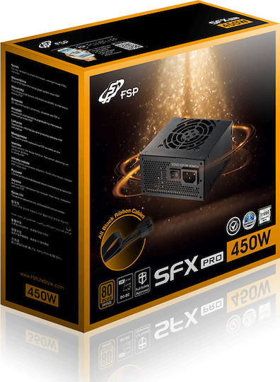 FSP/Fortron SFX Pro 450W Μαύρο Τροφοδοτικό Υπολογιστή Full Wired 80 Plus Bronze