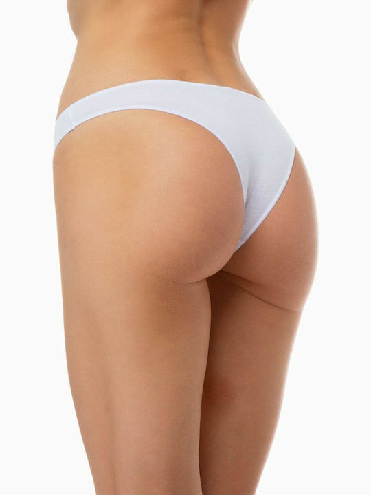 Invisible Βαμβακερά Women's Brazil 2Pack Seamless White