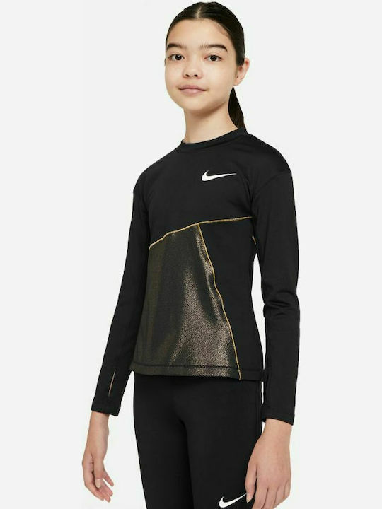 Pro Warm Παιδική Ισοθερμική Μπλούζα Dri-Fit Μαύρη