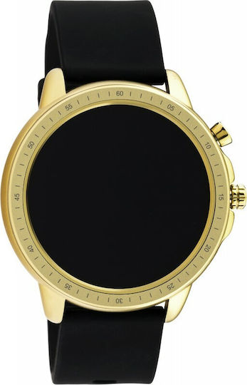 Oozoo Q00301 45mm Smartwatch με Παλμογράφο (Χρυσό)