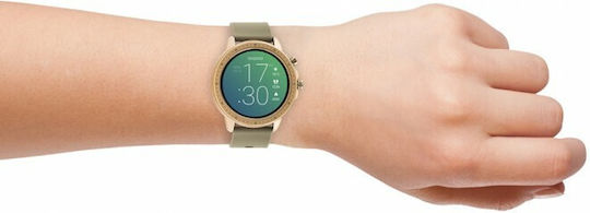 Oozoo Q00302 45mm Smartwatch με Παλμογράφο (Ροζ Χρυσό)