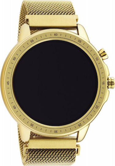 Oozoo Q00306 45mm Smartwatch με Παλμογράφο (Χρυσό)