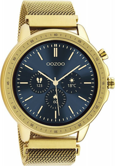 Oozoo Q00306 45mm Smartwatch with Heart Rate Monitor (Gold)