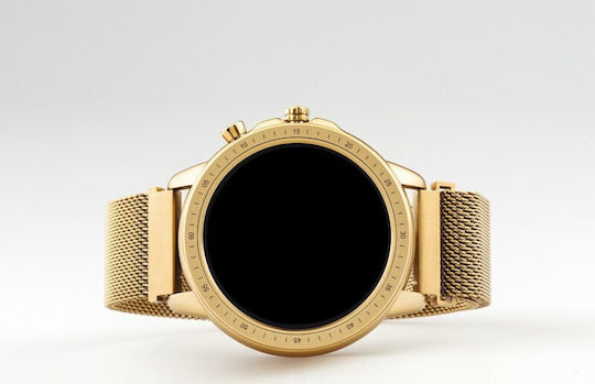Oozoo Q00307 45mm Smartwatch με Παλμογράφο (Ροζ Χρυσό)