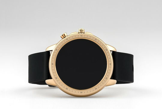 Oozoo Q00303 45mm Smartwatch με Παλμογράφο (Ροζ Χρυσό)