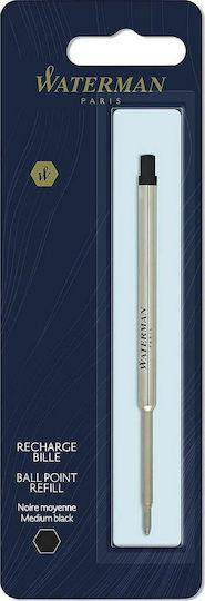 Waterman Ανταλλακτικό Μελάνι για Στυλό Medium Μαύρο