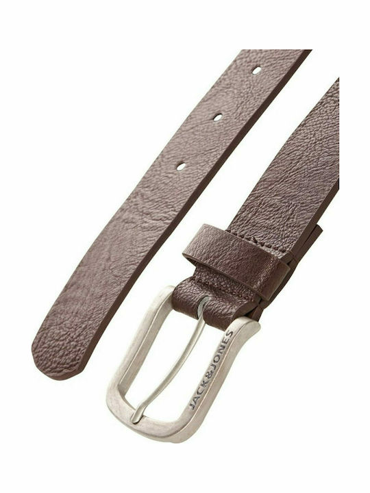 Men's Belt from Artificial Leather Black Coffee