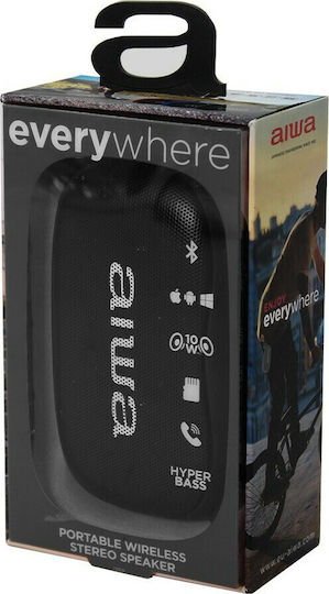 Aiwa BS-110 Bluetooth Speaker 10W with Battery Life up to 2 hours Black