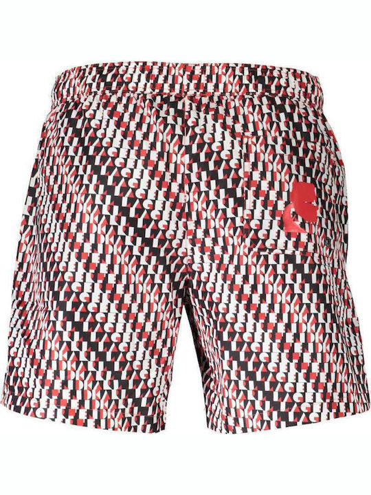 Men's Swimwear Shorts Black / Red with Patterns
