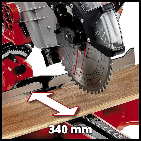 Einhell TC-SM 2534/1 Dual Fierăstrău Cu Tăietor De Unghi La Rețea 2350W Glisant Cu Ghid De Tăiere Laser Și Diametru Disc 250mm